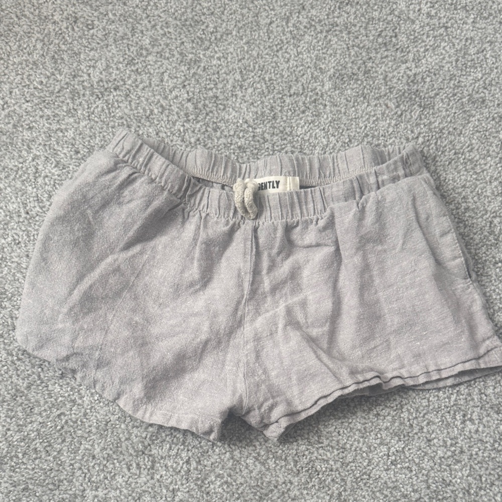 Gray Linen Shorts